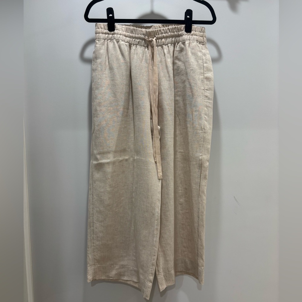 J. Crew Tan Linen Trousers